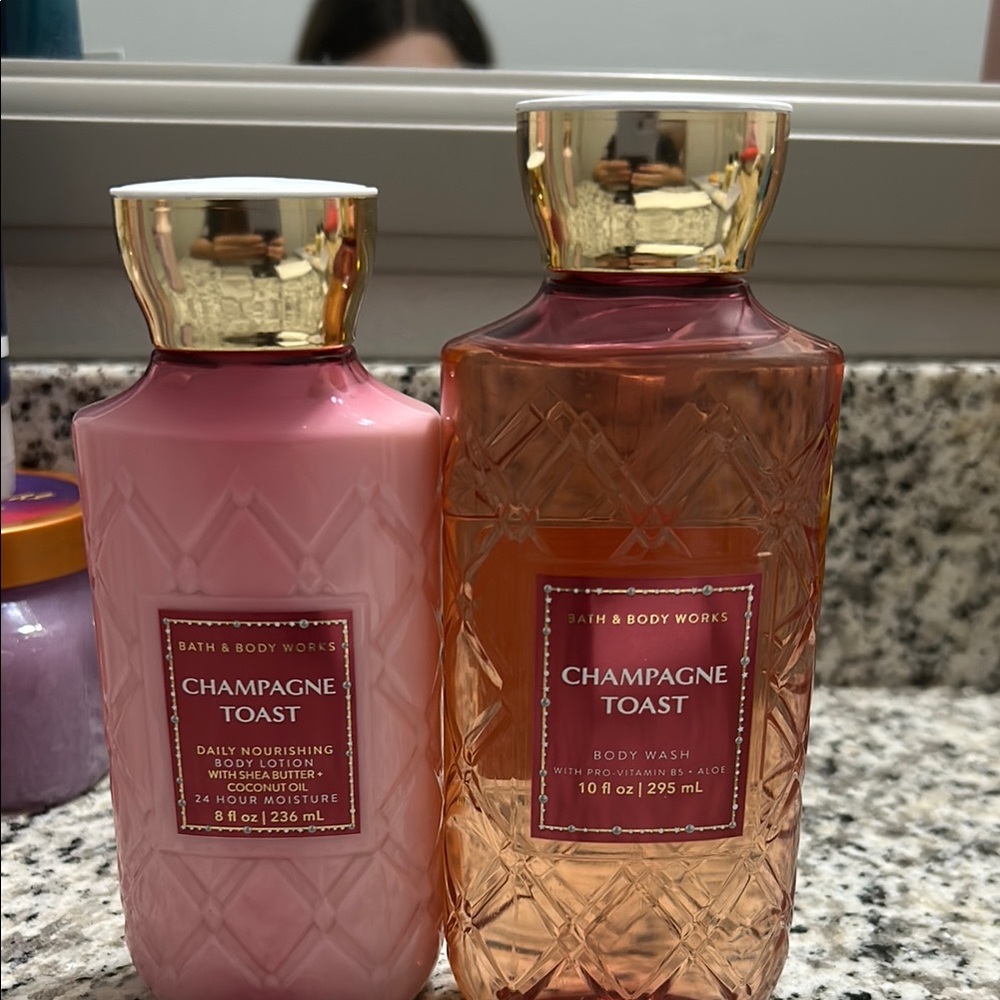 Bath & Body Works Champagne Toast Body Wash and Lotion Set